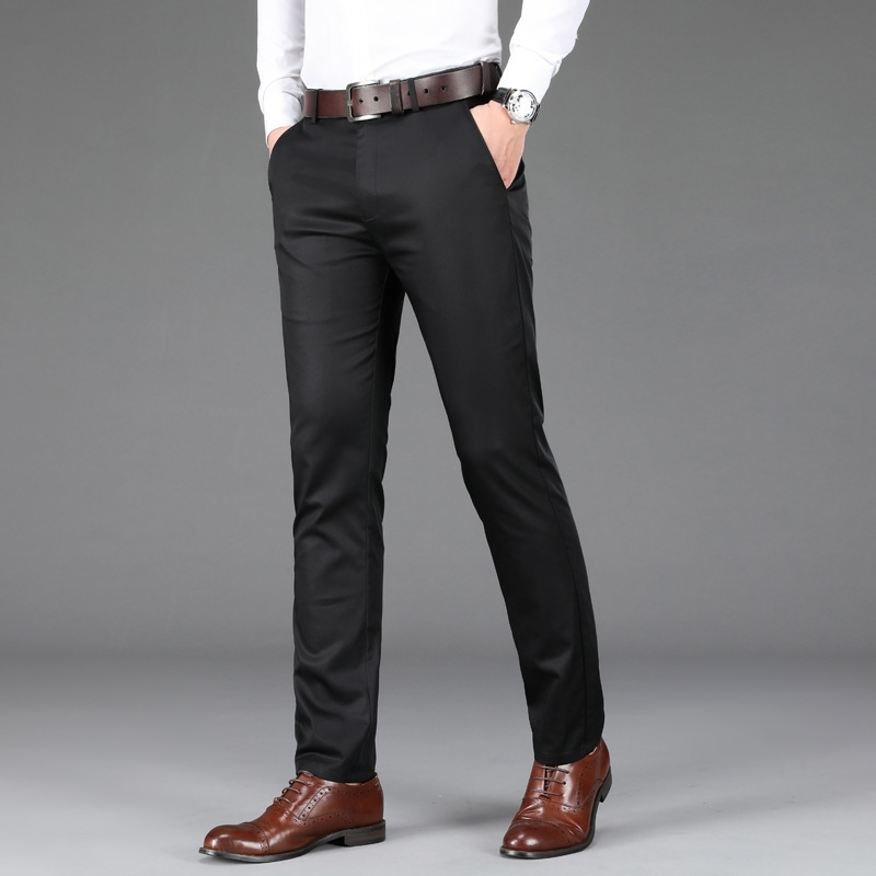 Men's summer casual loose men's business thin trousers middle-aged dad straight ice silk pants, Black
Men's summer casual loose men's business thin trousers middle-aged dad straight ice silk pants, Black