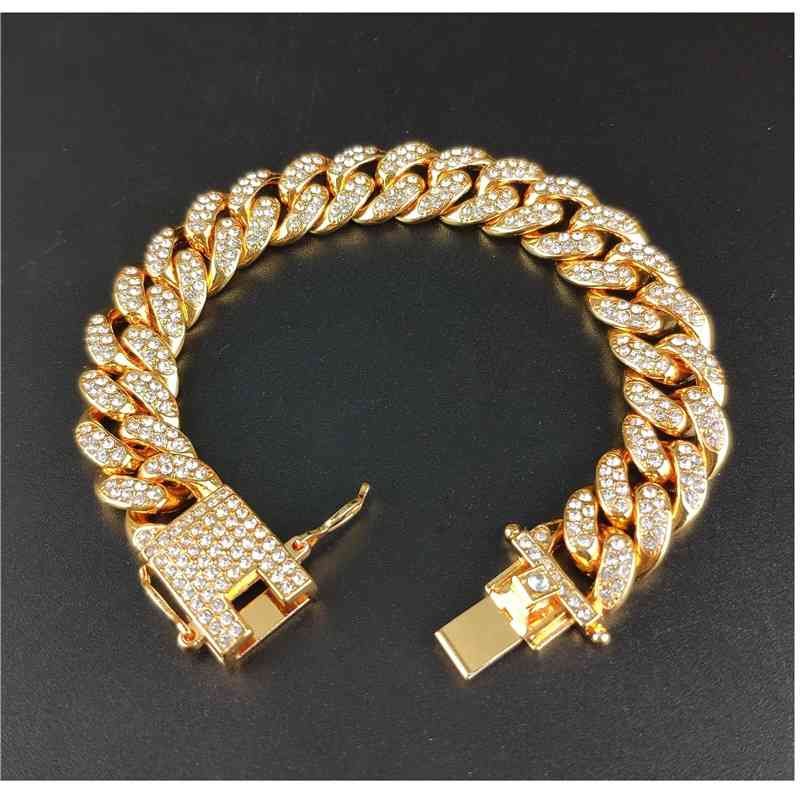 Special offer bracelet Jewelry 12mm thick diamond hiphop hip hop trendsetter Cuba chain fashion gift, Golden;silver
Special offer bracelet Jewelry 12mm thick diamond hiphop hip hop trendsetter Cuba chain fashion gift, Golden;silver