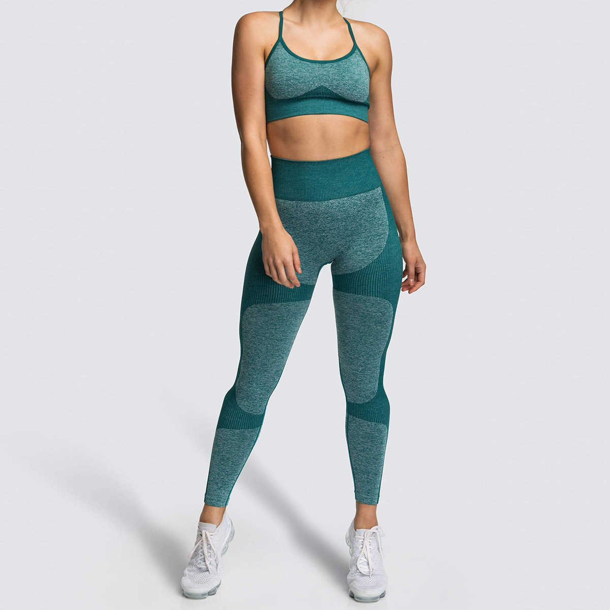 2 Pcs women seamless yoga set Breathable sport Bra High waist leggings Push up yoga pants Gym fitness running sportswear Workout, Black
2 Pcs women seamless yoga set Breathable sport Bra High waist leggings Push up yoga pants Gym fitness running sportswear Workout, Black
