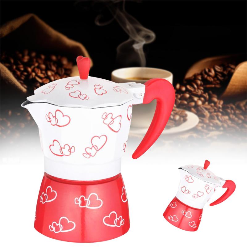 Coffee Pots Aluminum Alloy Stove With Handle Maker Home Percolator Red Heart Printed Romantic Kitchen Boiling Filters Pot Manual
Coffee Pots Aluminum Alloy Stove With Handle Maker Home Percolator Red Heart Printed Romantic Kitchen Boiling Filters Pot Manual