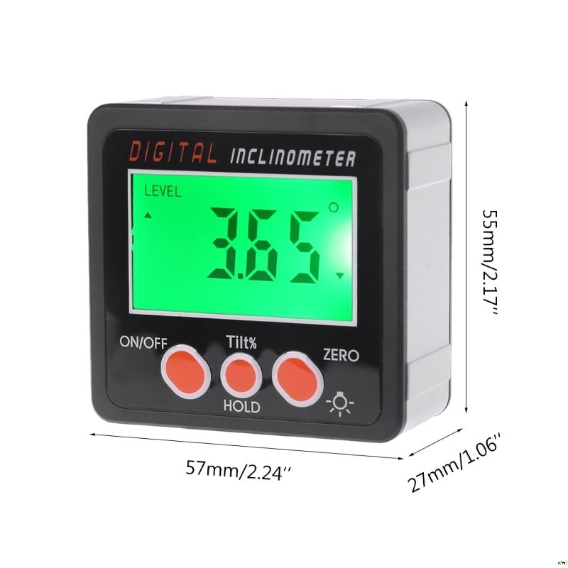 Digital Inclinometer Electronic Grade Book Aluminium Laying Shell Bevel Box Corner Gauge Meter Lcd screen