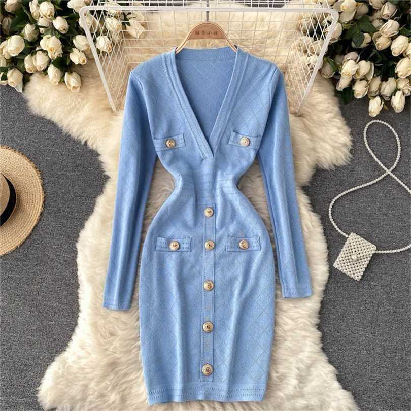 SINGREINY Women Knitted Pencil Dress Korean Long Sleeve V Neck Elastic Slim Autumn Winter Sexy Bodycon Warm Sweater 211109, Khaki
SINGREINY Women Knitted Pencil Dress Korean Long Sleeve V Neck Elastic Slim Autumn Winter Sexy Bodycon Warm Sweater 211109, Khaki