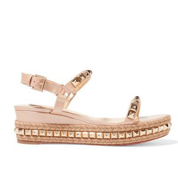Summer Sandal Ladies Wedge Red Bottom Shoes Cataclou Nude Leather Woman High Heels Sandals Women Gladiator Party Wedding Dress
Summer Sandal Ladies Wedge Red Bottom Shoes Cataclou Nude Leather Woman High Heels Sandals Women Gladiator Party Wedding Dress