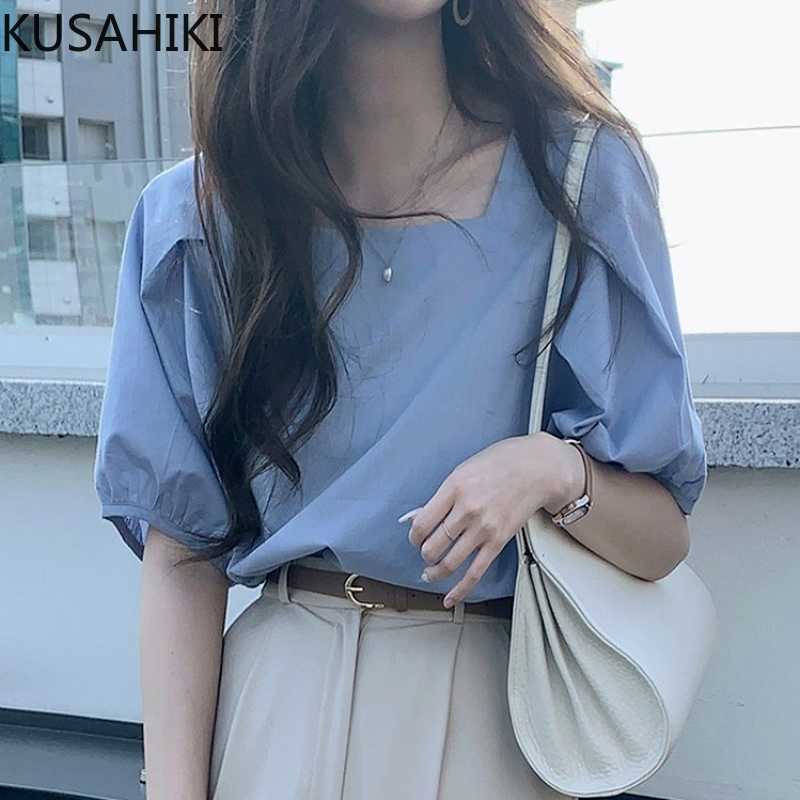 KUSAHIKI Womens Tops Square Collar Puff Sleeve Blouse Shirt Summer Causal Solid Blusas De Una Managa Color Roja 6H868 210602, White
KUSAHIKI Womens Tops Square Collar Puff Sleeve Blouse Shirt Summer Causal Solid Blusas De Una Managa Color Roja 6H868 210602, White