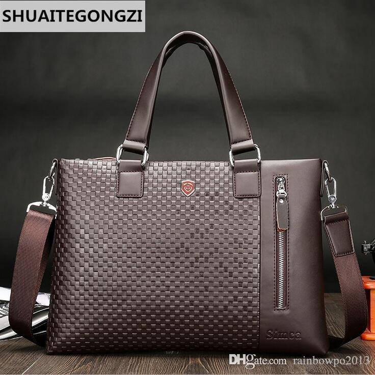 Factory wholesale brand bag English lunfan wovens handbag fashion leather briefcase business trend all-match bulk woven leathers handbags, Black
Factory wholesale brand bag English lunfan wovens handbag fashion leather briefcase business trend all-match bulk woven leathers handbags, Black