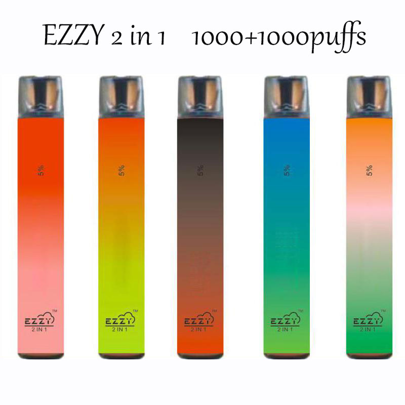 EZZY 2 in 1 E-cigarett Pods Device 1000+1000puffs Disposable Vape Pen Flavored Electronic Vapors
EZZY 2 in 1 E-cigarett Pods Device 1000+1000puffs Disposable Vape Pen Flavored Electronic Vapors