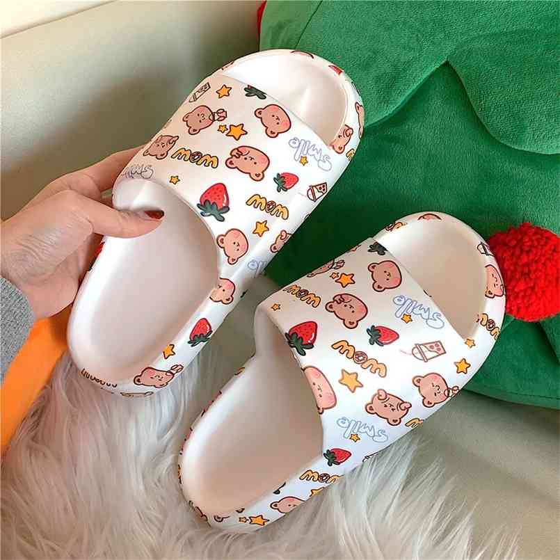 Summer Women Slippers Beach Slide Sandals Cute Bear Lightweight Eva Non-Slip Thick Soled Girls Ladies Outdoor Bathroom Shoes 210628, White
Summer Women Slippers Beach Slide Sandals Cute Bear Lightweight Eva Non-Slip Thick Soled Girls Ladies Outdoor Bathroom Shoes 210628, White