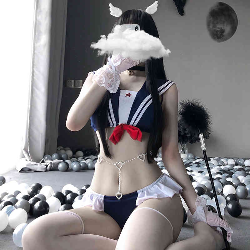 Lolita Japanese Hot Sexy Lingerie Erotic See Through Cosplay Costumes Kawaii Lace Underwear Set Women Sailor School Girl Outfits, Blue
Lolita Japanese Hot Sexy Lingerie Erotic See Through Cosplay Costumes Kawaii Lace Underwear Set Women Sailor School Girl Outfits, Blue