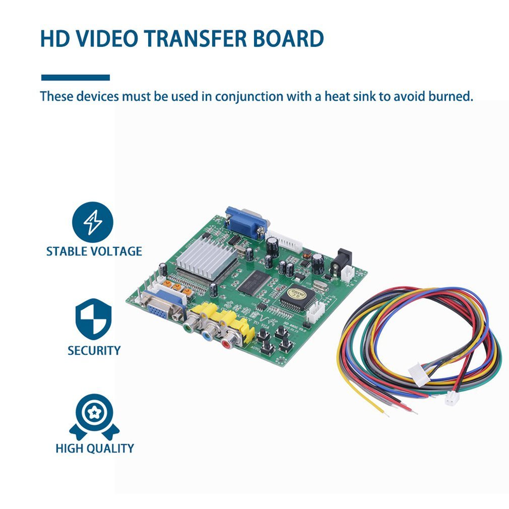 Rgb Cga Ega Yuv To Vga Hd Video Converter Board Moudle HD9800 Hd-Converter Board GBS8200 Unprotected protection