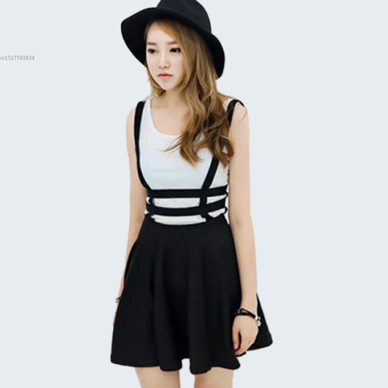 Skirts Preppy Style Suspender Women Girl Ruffles Skater Pleated Short Braces Skirt Back Zipper Hollow Out 2021 Summer, Black
Skirts Preppy Style Suspender Women Girl Ruffles Skater Pleated Short Braces Skirt Back Zipper Hollow Out 2021 Summer, Black