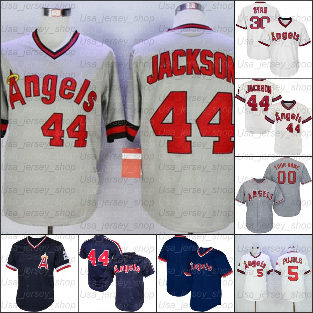 Retro Baseball the home jersey 5 Pujols 44 Jackson 30 Ryan White Grey Navy jerseys, Blue;black
Retro Baseball the home jersey 5 Pujols 44 Jackson 30 Ryan White Grey Navy jerseys, Blue;black