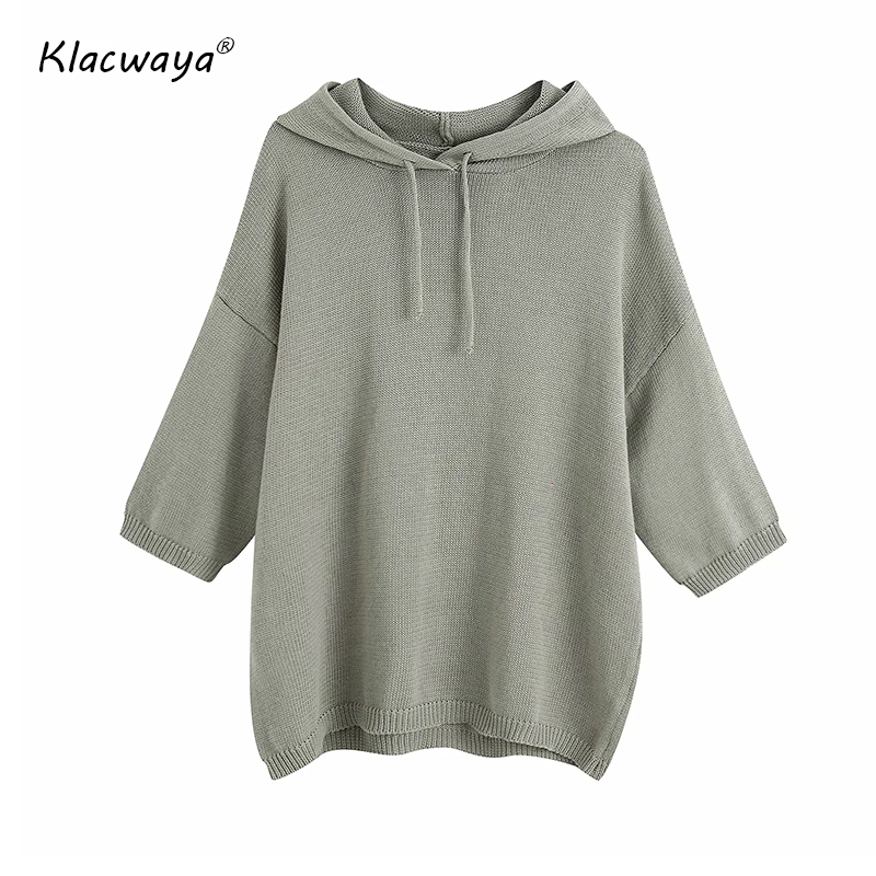 Women Vintage Linen Blend Loose Knitted Hoodies Fashion Hooded Half Sleeves Leisure Female Pullovers Chic Tops 210521, Gray
Women Vintage Linen Blend Loose Knitted Hoodies Fashion Hooded Half Sleeves Leisure Female Pullovers Chic Tops 210521, Gray