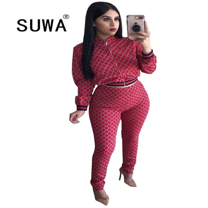 Red Printed Joggers Women Tracksuit 2 Piece Set Zipper Long Sleeve Coats Jacket And Skinny Pants Sexy Fitness Wear 210525
Red Printed Joggers Women Tracksuit 2 Piece Set Zipper Long Sleeve Coats Jacket And Skinny Pants Sexy Fitness Wear 210525