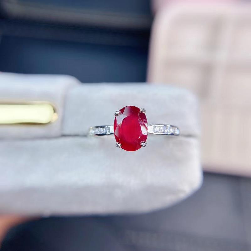 Cluster Rings Jewelry 100% Real Ruby Silver Ring For Daily Wear 6mm*8mm Natural 925 Engagement
Cluster Rings Jewelry 100% Real Ruby Silver Ring For Daily Wear 6mm*8mm Natural 925 Engagement