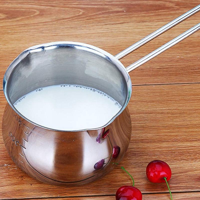 Milk Heating Pot Stainless Steel Sauce Pan Cheese Baking With Handle Butter Melting For Home Kitchen Pans