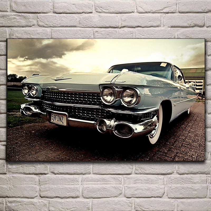 Vintage Car Wall Posters And Prints Classic Retro Car Picture HD Print Canvas Painting Car Wall Art For Living Room Decor Cuadro