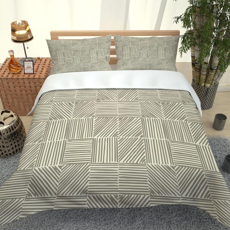 Fashion Grey Printed Bedding Home Textiles Single Bed Double Duvet Cover Pillow Case Sheet Boy Girl Set Sets