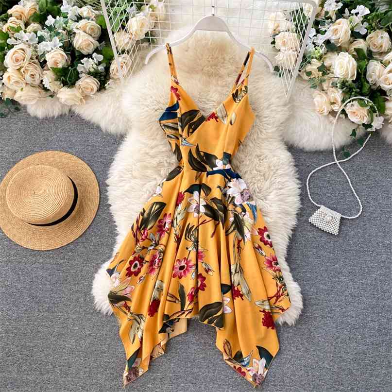 Summer Dress Women Sexy Spaghetti Strap V Neck Sleeveless Floral Print Irregular Backless Bohemian Beach Party Vestidos 210603, Black
Summer Dress Women Sexy Spaghetti Strap V Neck Sleeveless Floral Print Irregular Backless Bohemian Beach Party Vestidos 210603, Black