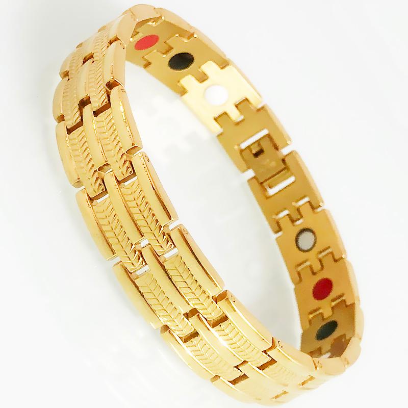 Link, Chain Male Quality Gold Plated Wheat Shape Stainless Steel Bracelet Wide Style Health Care Therapy Magnetic Bangles Men's Jewelry Gift
Link, Chain Male Quality Gold Plated Wheat Shape Stainless Steel Bracelet Wide Style Health Care Therapy Magnetic Bangles Men's Jewelry Gift