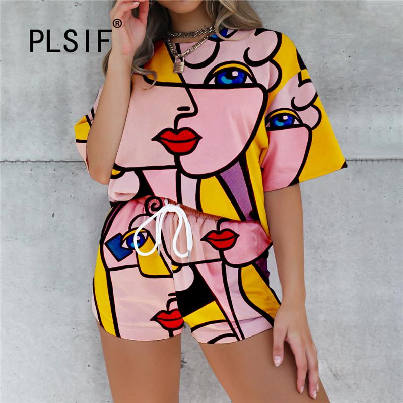 Neck Short Sleeve Cool Print Crop Top And 2 Pieces Set Sexy Tight Causal Lady Fashion Tracksuits Women's, Gray
Neck Short Sleeve Cool Print Crop Top And 2 Pieces Set Sexy Tight Causal Lady Fashion Tracksuits Women's, Gray