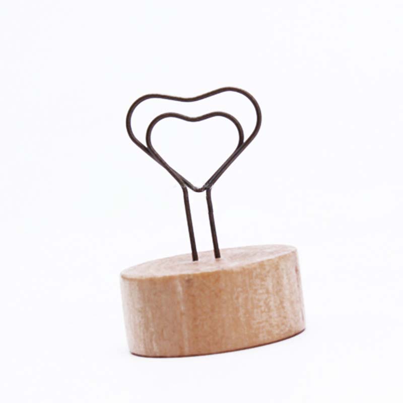 Wood+Iron Photo Clips Folder Home Decorations Office Table Standing Decorative Shelves Creative Birthday Gifts
