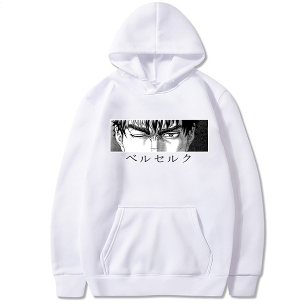 Men Berserk Guts Hoodie Manga Pullovers Hoodies Sweatshirts Anime Eye Print Anime Hoody Streetwear Tops Y0809