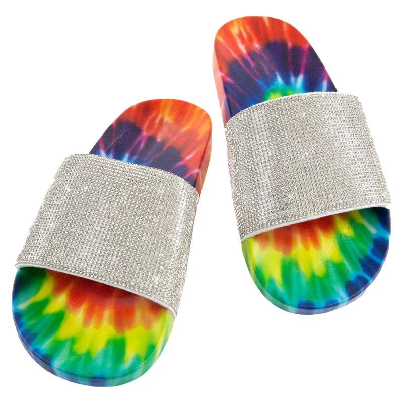 Europe And The United States Autumn Transfer Pad Dyed Rhinestone Ladies Flat Slippers Women Fashion Sandals For Out, Blue
Europe And The United States Autumn Transfer Pad Dyed Rhinestone Ladies Flat Slippers Women Fashion Sandals For Out, Blue