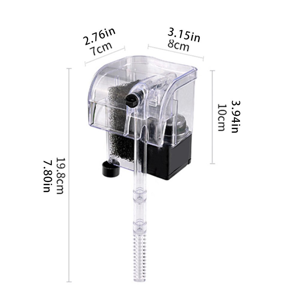Aquarium Filter Waterfall Filter Lighting Pump Aquarium Wall Mute Filter Plug-In Small Professionals
