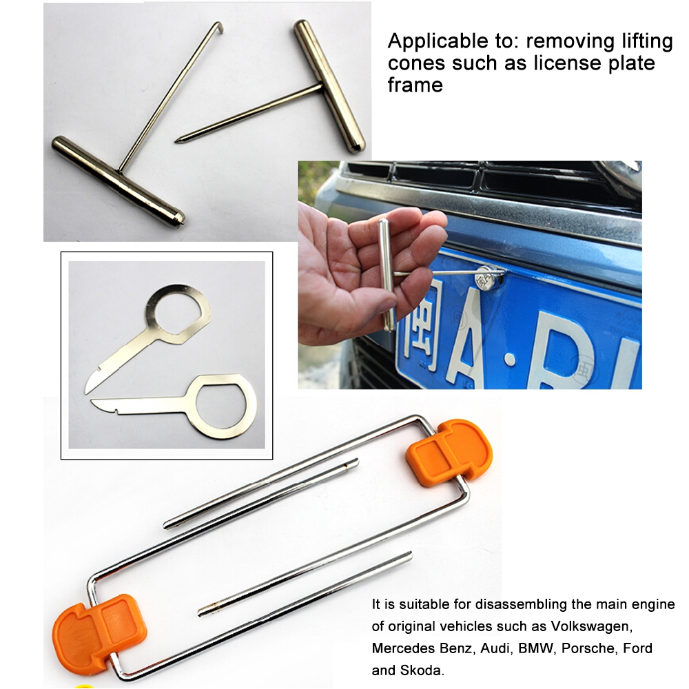 4/12 Sets Car Radio Door Clip Panel Trim Dash Open Installer Pry Conversion Tool for Auto Vehicle Audio Removal