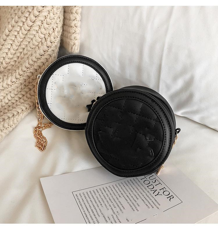 Lady style children circular purse girls Diamond lattice single shoulder bag kids PU leather chain messenger bags F7087, White
Lady style children circular purse girls Diamond lattice single shoulder bag kids PU leather chain messenger bags F7087, White