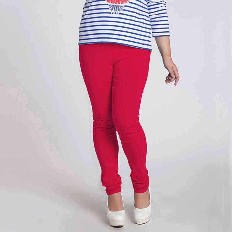 Sale Female s Leggings Womens Skinny Plus Large Size Candy Color Trousers Stretchy Super Elastic Band Pants 6XL 211115