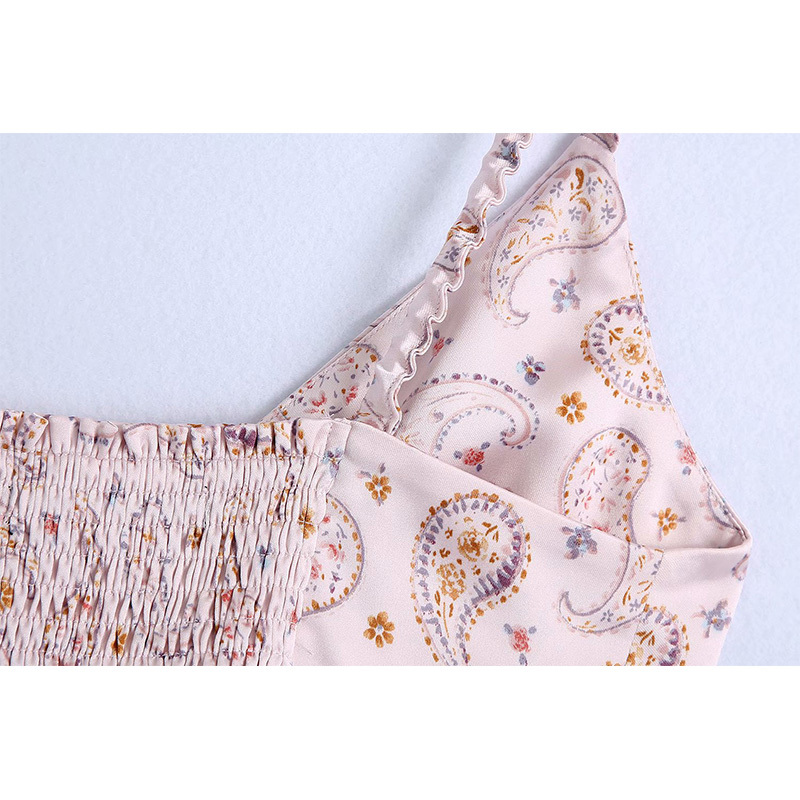 Women 2 Pieces Set Printed Copped Camisole and Midi Skirts Suit Fashion Casual Chic Lady Woman Tops & suit 210517