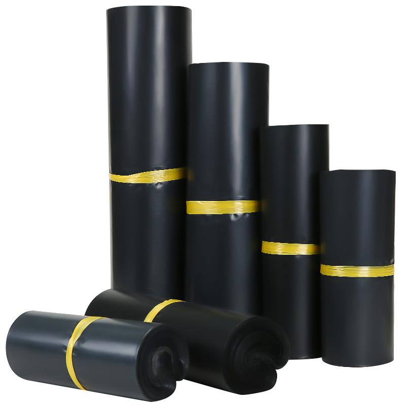 100pcs Black Courier Bags Smooth PE Plastic Poly Storage Bag Envelope Mailing Self Adhesive Seal Pouch Gift Wrap