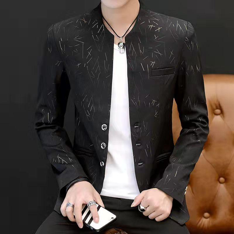 Men's Suits & Blazers 2021 Small Suit Stand Collar Korean Slim Long Sleeve Tops Youth Business Casual Spring And Autumn Jackets, White;black
Men's Suits & Blazers 2021 Small Suit Stand Collar Korean Slim Long Sleeve Tops Youth Business Casual Spring And Autumn Jackets, White;black