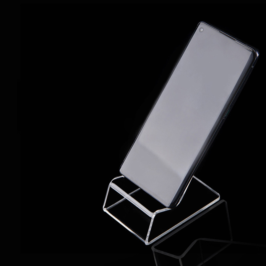 Laser-cut Transparent Acrylic Display Stands Mounts Clear Countertops Show Racks Universal Holders with Protective Films for Batteries and up to 6 Inc