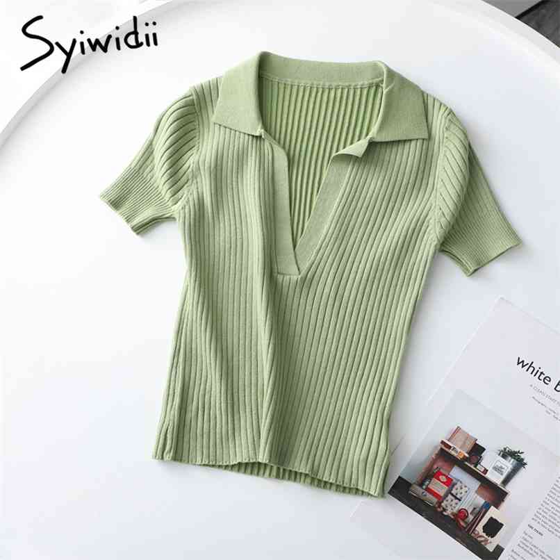 Knitted Green Crop Tops for Women Summer Vintage Sexy Shirts Streetwear Ribbed Girls T Shirt Slim Cropped Tees 210607, White
Knitted Green Crop Tops for Women Summer Vintage Sexy Shirts Streetwear Ribbed Girls T Shirt Slim Cropped Tees 210607, White