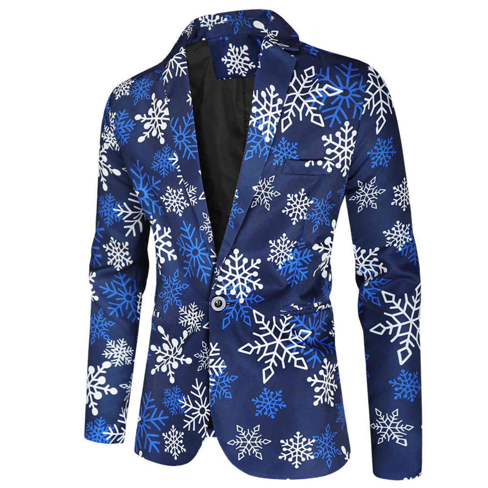 autumn/winter 3D fun print suit Christmas blazer for men 211120