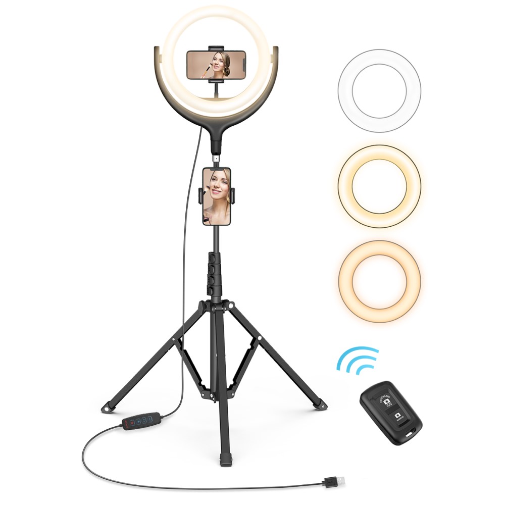 TaoTronics 10 inch LED ring lighting with 3 color temperatures and multi-level brightness
TaoTronics 10 inch LED ring lighting with 3 color temperatures and multi-level brightness