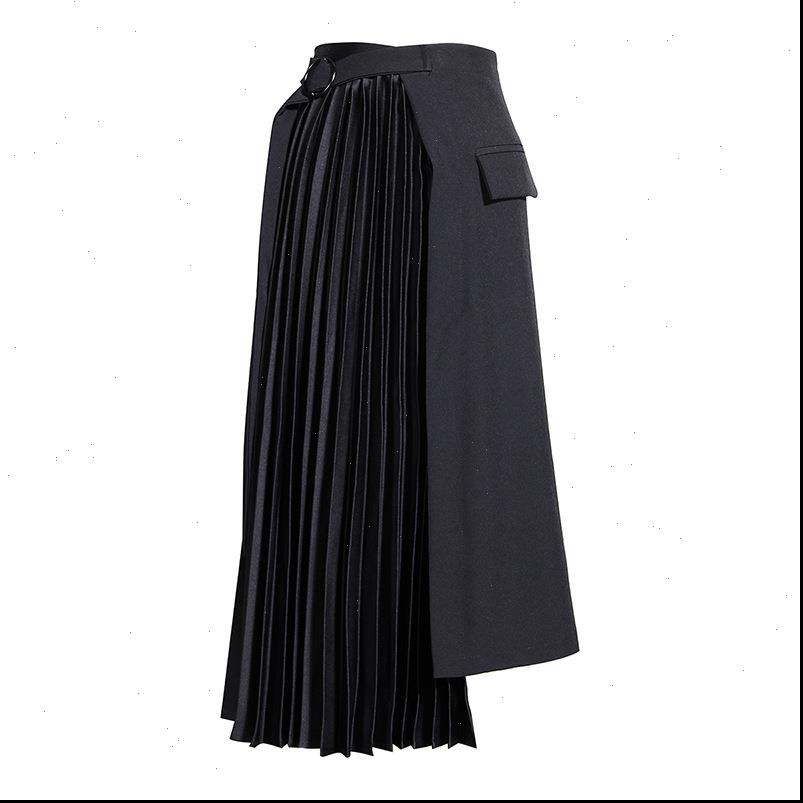 fashion summer autumn womens skirt high waist belt pocket irregular asymmetrical pleated half body women q358, Black
fashion summer autumn womens skirt high waist belt pocket irregular asymmetrical pleated half body women q358, Black