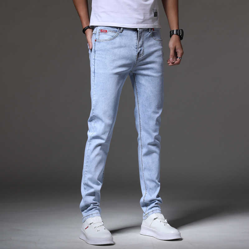 Men Stretchy Denim Skinny Jeans men's 2020 New Spring Autumn Brand Classic High Quality Cotton trousers Fashion Jean 4 Color X0621