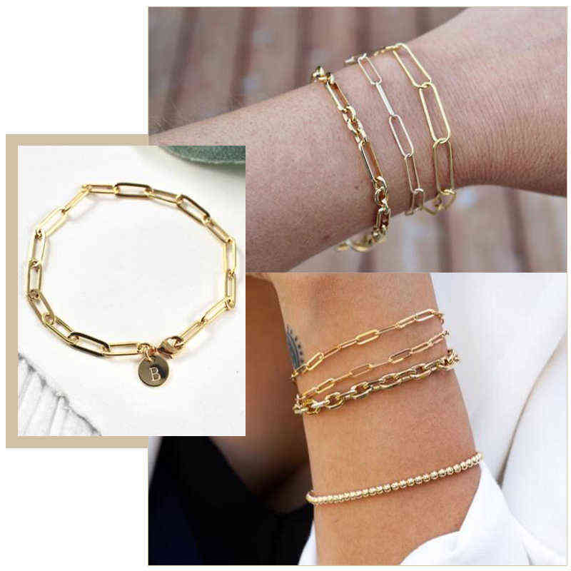 Dainty Paperclip Rectangle Chain Women Bracelets, Gold Color Oval Personalized Tiny Disc Bracelet, Bridesmaid Custom Gift
Dainty Paperclip Rectangle Chain Women Bracelets, Gold Color Oval Personalized Tiny Disc Bracelet, Bridesmaid Custom Gift
