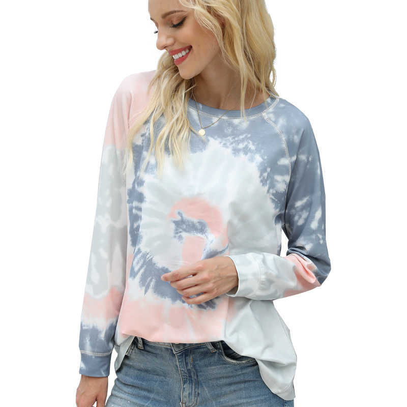 Tie Dye Print O Neck Long Sleeve Fashion Sweatshirt Women Pullovers Plus Size Streetwear Casual Loose Vintage Tops 210608, Rainbow-2
Tie Dye Print O Neck Long Sleeve Fashion Sweatshirt Women Pullovers Plus Size Streetwear Casual Loose Vintage Tops 210608, Rainbow-2