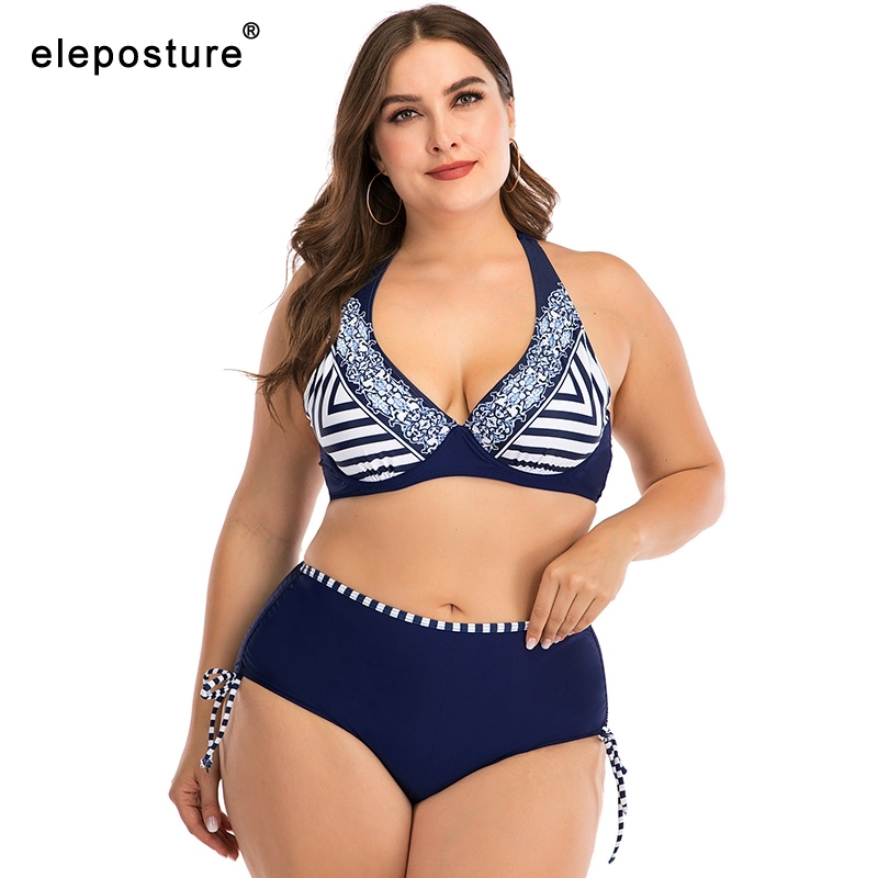 Plus Size Bikini Women Swimwear High Waist Swimsuit Large Set Bathing Suits Summer Beach Wear Swimming Suit 210521, Dark blue
Plus Size Bikini Women Swimwear High Waist Swimsuit Large Set Bathing Suits Summer Beach Wear Swimming Suit 210521, Dark blue