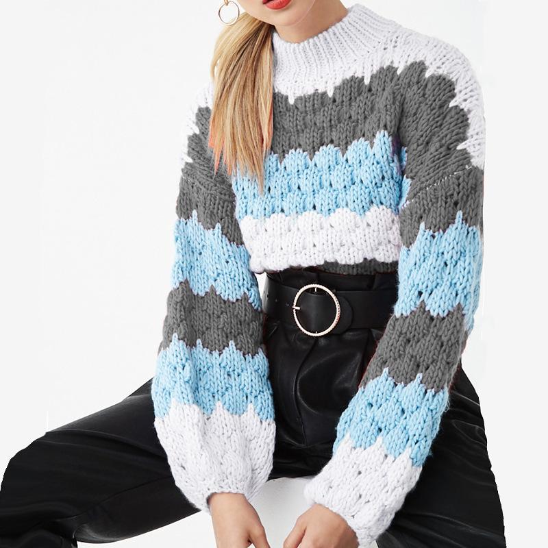Women's Sweaters Fashion Women Casual Color Contrast Patchwork Knitted Tops Jumper Autumn Long Puff Sleeve O Neck Loose Pullover Sweater, White;black
Women's Sweaters Fashion Women Casual Color Contrast Patchwork Knitted Tops Jumper Autumn Long Puff Sleeve O Neck Loose Pullover Sweater, White;black