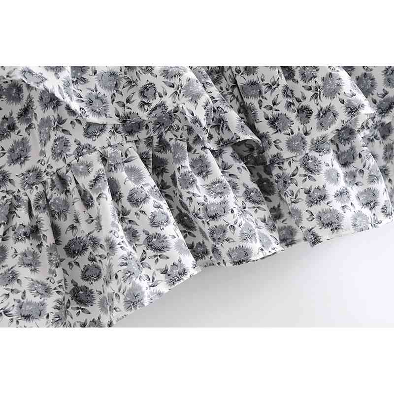 Summer Spliced Ruffles Women Short Sleeve Dress Retro Slim Elastic Waist Wood ears Mini Dresses Holiday 210429