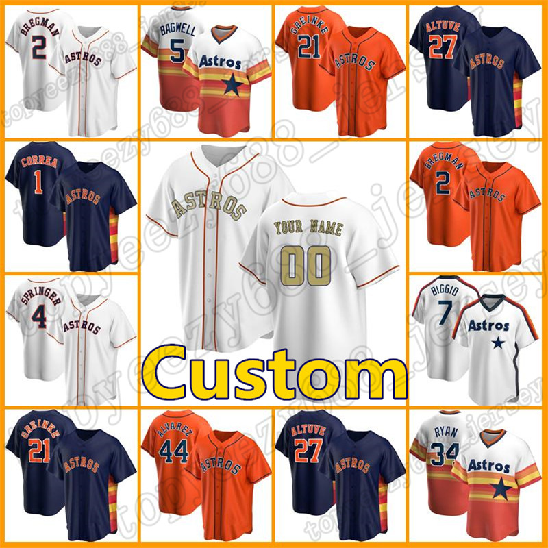 Astros Custom 27 Jose Altuve Jersey 2 Alex Bregman Baseball Houston Carlos Correa Jeff Bagwell 44 ordan Alvarez Chris Devenski Zack Greinke, Custom new cool base(taikongren)
Astros Custom 27 Jose Altuve Jersey 2 Alex Bregman Baseball Houston Carlos Correa Jeff Bagwell 44 ordan Alvarez Chris Devenski Zack Greinke, Custom new cool base(taikongren)