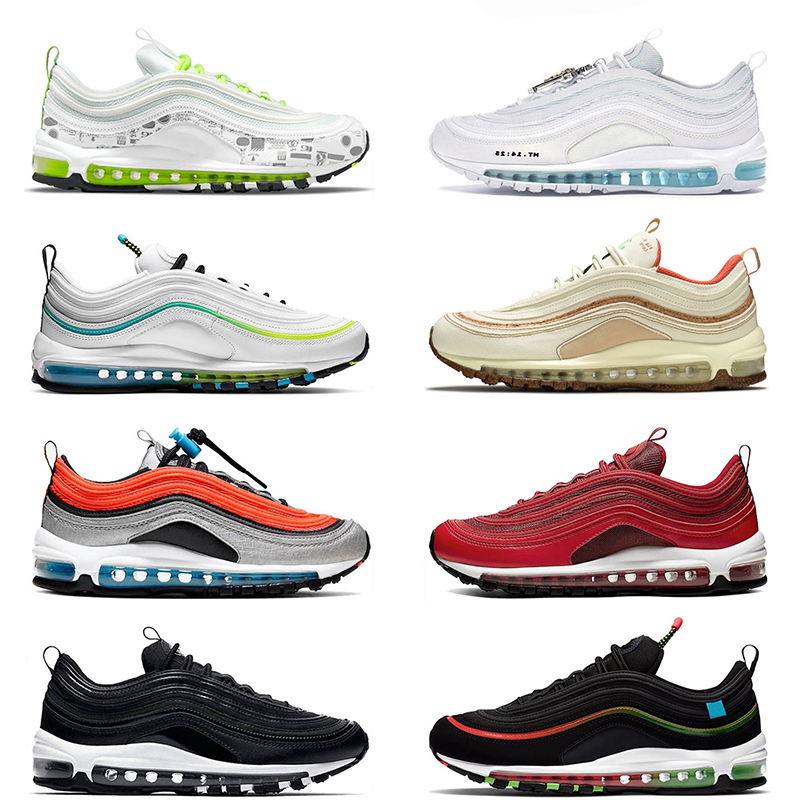 UNDEFEATED Airmax 97 97s Top Fashion Running Shoes Air Max Cork Obsidian MSCHF x INRI Jesus Reflective Triple White Black Worldwide Cushion
UNDEFEATED Airmax 97 97s Top Fashion Running Shoes Air Max Cork Obsidian MSCHF x INRI Jesus Reflective Triple White Black Worldwide Cushion