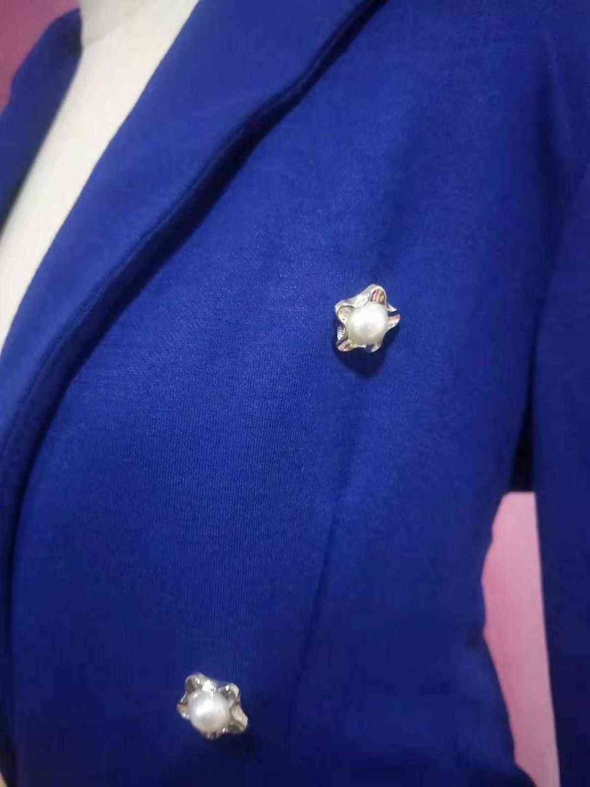 Autumn Winter Tracksuit Notched Full Sleeve Blazers Pants Suit Two Piece Casual Office Lady Outfit Solid Women Set Uniform 1230 211105