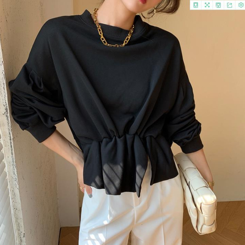 Women' Knits & Tees Autumn Winter Lantern Sleeve Short Woman Sweatshirts Solid Color Round Neck Casual Tops Fashion Loose Pullove, Black
Women' Knits & Tees Autumn Winter Lantern Sleeve Short Woman Sweatshirts Solid Color Round Neck Casual Tops Fashion Loose Pullove, Black