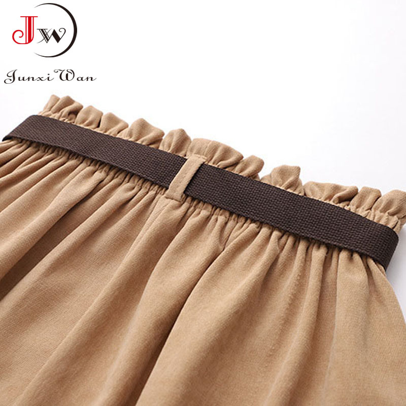Women Casual Skirts Spring And Autumn Solid High Waist Irregular Pockets Midi Fashion Simple Elegant Saia Faldas 210510
